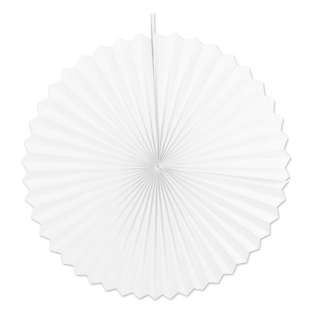 Beistle Pack of 12 White Jumbo Accordion Paper Fans Hanging Decorations 48"